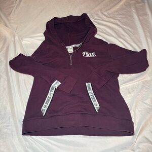 Victoria's Secret Pink Women's Burgundy Hoodie